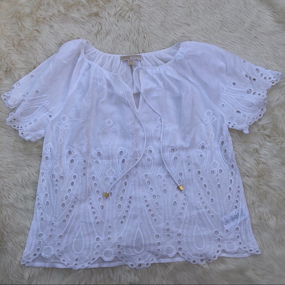 michael kors eyelet top